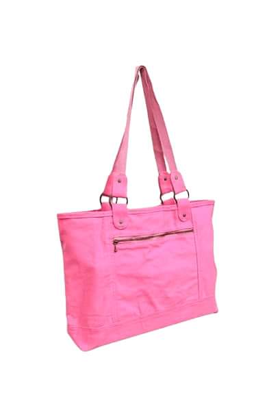 Large Carolina Sewn Cotton Peach Skin Tote Bag - Watermelon