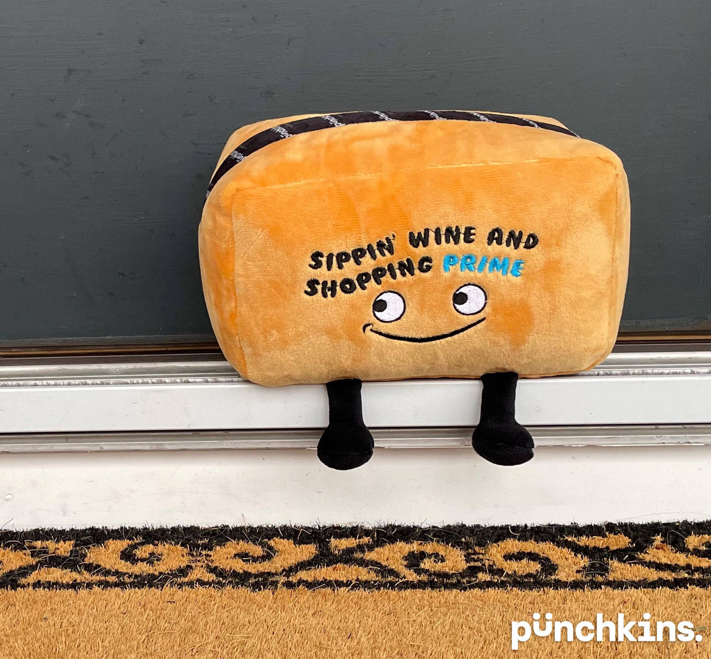 "Sippin' Wine Shopping Prime!" Plush Box  Soft Toy Funny