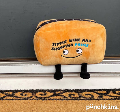 "Sippin' Wine Shopping Prime!" Plush Box  Soft Toy Funny