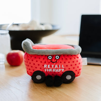 Shopping Cart Retail Therapy Plush  Soft Toy Funny Cute Gift
